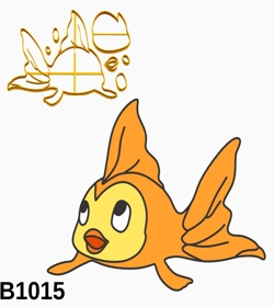 Cortador Modular Fundo do Mar Peixe Mod2 7CM B1015