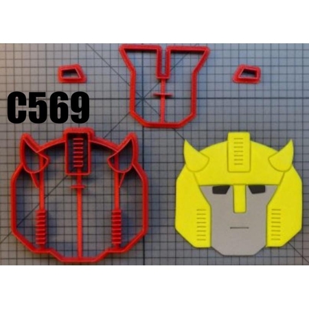 Cortador Bumblebee Transformers rosto 5cm modular C569