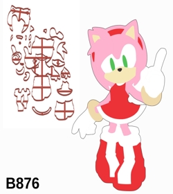 Cortador Modular Amy Sonic Corpo 8CM B876