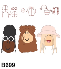 Kit Cortador Meninas Roblox 5CM B699