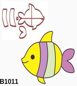 Cortador Modular Fundo do Mar  Peixe Mod1 7CM B1011