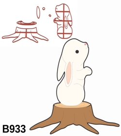 Cortador Modular Coelho Páscoa no Tronco 7CM B933