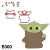 Cortador Baby Yoda Corpo Star Wars 5CM B300