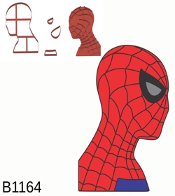 Cortador Modular Homem Aranha de Perfil 7CM B1164