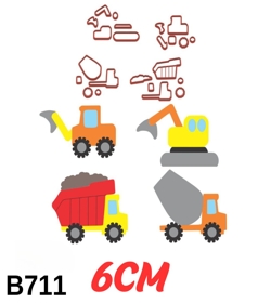 Kit Cortador Caminhões Construção Obra 6CM B711