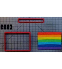 Cortador Bandeira LGBT 5cm modular C663