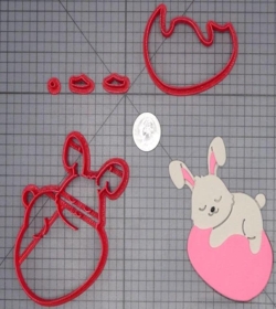 Cortador Modular Páscoa Coelho Dormindo 6CM B922