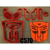 Cortador Autobot Transformers rosto 5cm modular C570