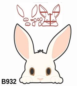 Cortador Modular Coelho Páscoa Escondido 7CM B932