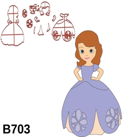 Cortador Princesa Sofia Corpo MOd3 8CM B703