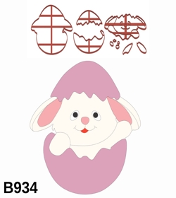 Cortador Modular Coelho Páscoa no Ovo 7CM B934