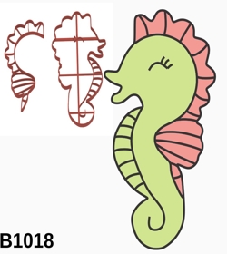 Cortador Modular Fundo do Mar Cavalo Marinho Mod3 7CM B1018