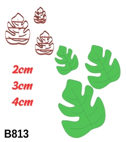 Kit Cortador Modular Folhas Costela de Adão Tropical 2 3 e 4cmCM B813