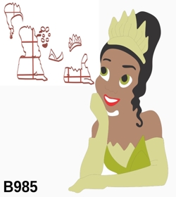 Cortador Modular Princesa Tiana Busto 7CM B985