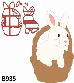 Cortador Modular Coelho Páscoa na Cesta 7CM B935