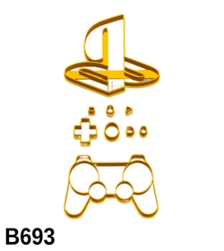 Kit Cortador Logo e Controle Video Game Play 6CM B693