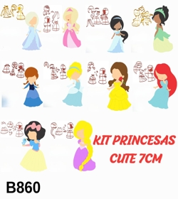 Kit Cortador Modular Princesas Cute 7CM B860