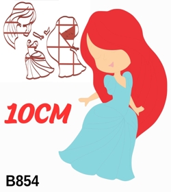Cortador Modular Princesa Ariel Cute 10CM B854