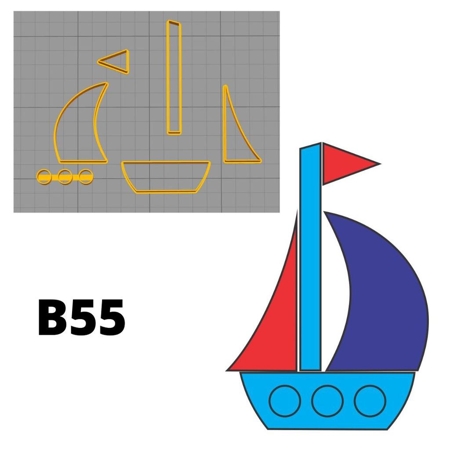 Cortador Barco Vela Modular 5cm B55