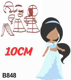 Cortador Modular Princesa Jasmine Corpo Cute 10CM B848