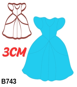 Cortador Vestido Cinderela 3CM B743