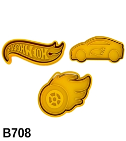 Kit Cortadores HotWheels Para Biscoito 8,5CM B708