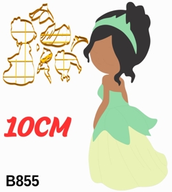 Cortador Modular Princesa Tiana Cute 10CM B855