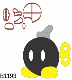 Cortador Modular Bomba Super Mário 5CM B1193