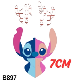 Cortador Modular Angel e Stitch Busto Bicolor 7CM B897