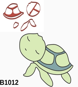 Cortador Modular Fundo do Mar  Tartaruga Mod3 7CM B1012