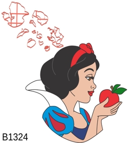 Cortador Modular Busto Branca de Neve Segurando Maçã 10CM B1324